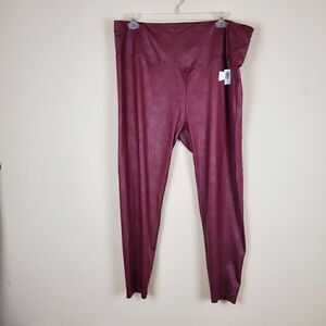 True Craft Sirin Red Shine Leggings Size 4X